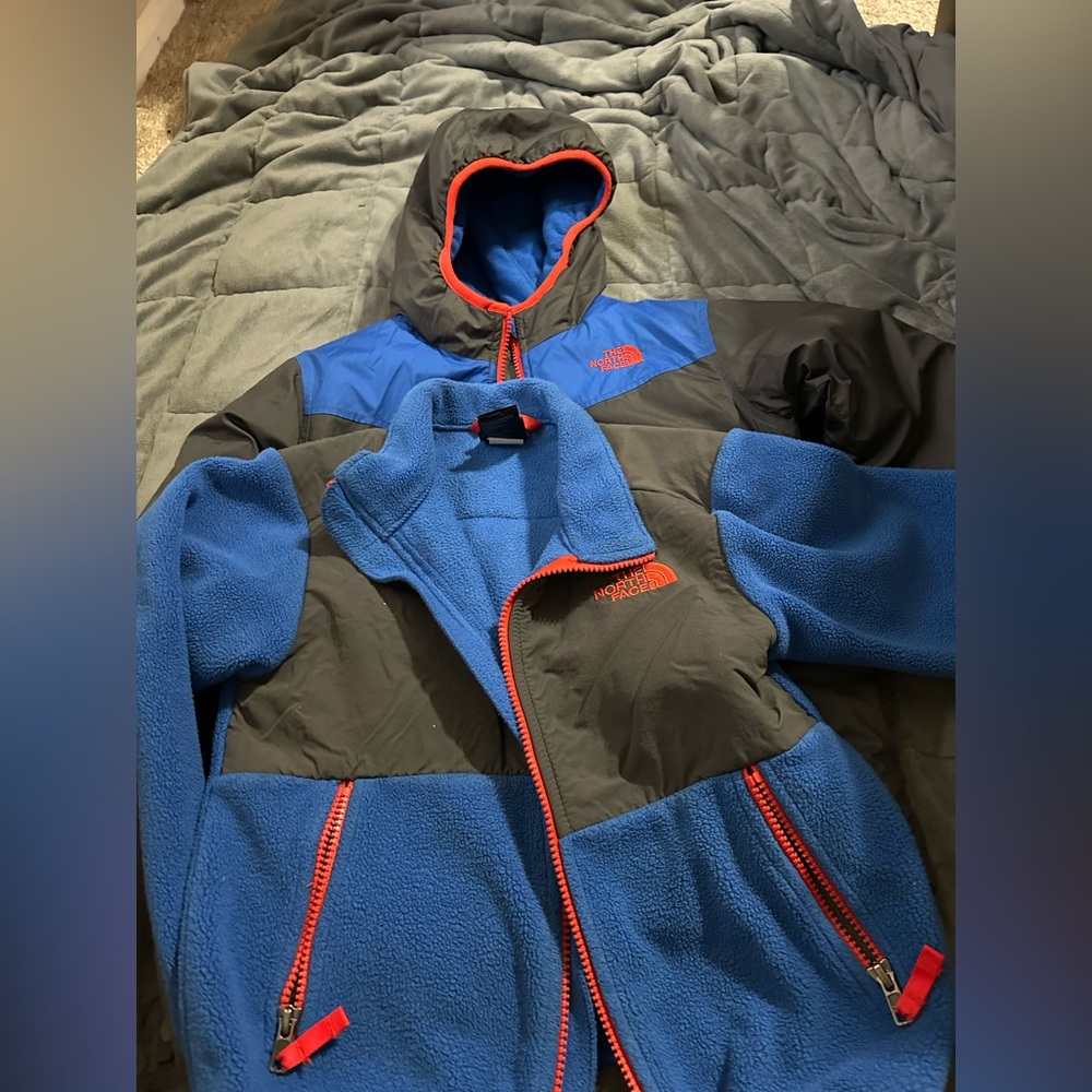 Boys north face jacket and fleece